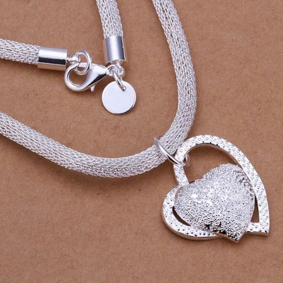 Jewelry - ❤️ NEW 💎 Luxury Heart 925 Sterling Silver Necklace